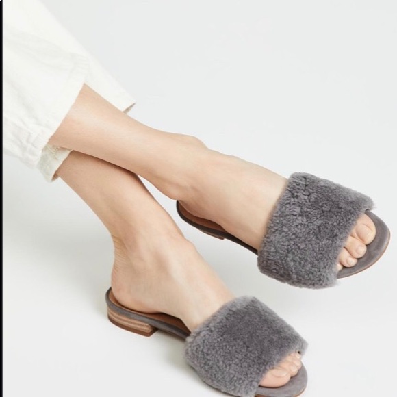 Madewell Shoes - Madewell The Jackson Shearling Slide Sandal